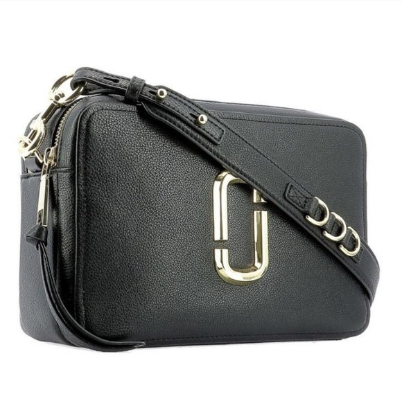 Marc Jacobs Softshot 21 Double Zip Leather Crossbody Bag
